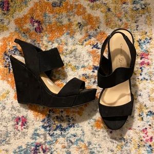 Black wedges - size 9